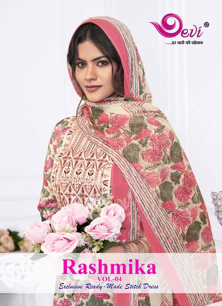 Rashmika Vol 4 By Devi Cotton Printed Surat Kurti With Bottom Dupatta Wholesale Market